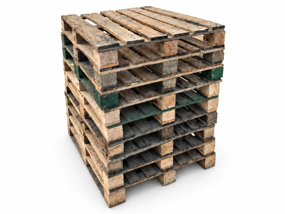 Pallet reciclado · taco de 12 cm